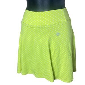 DonaJo ultimate skirt tennis skort size 1/small yellow polka dot
